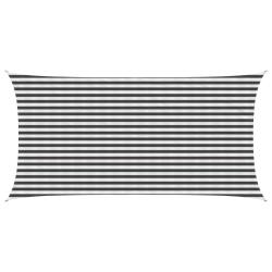 Voile d'ombre Anthracite et blanc 2,5 x 4,5 m HDPE