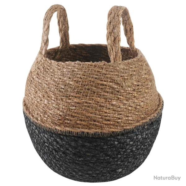Pot de plante avec poign�es Noir � 22 x 20 cm
