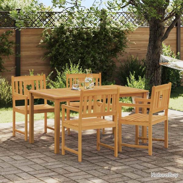 Chaises de jardin 4 pcs Naturel Bois d'Acacia Massif