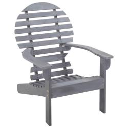 Chaise Adirondack Bois d'acacia massif Gris
