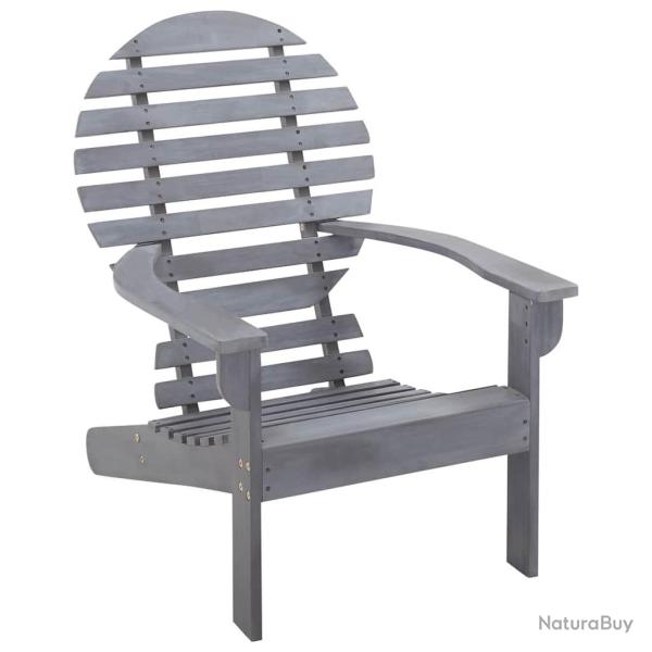 Chaise Adirondack Bois d'acacia massif Gris