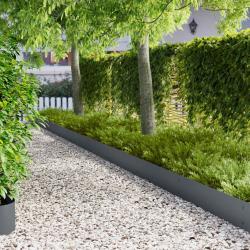 Bordure de Pelouse 10 pcs 103 x 25 cm m&eacute;tal Anthracite
