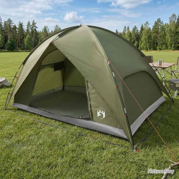 Tente de camping avec un abri imperm�able D�me Vert olive