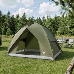 Tente de camping avec un abri imperm&eacute;able D&ocirc;me Vert olive