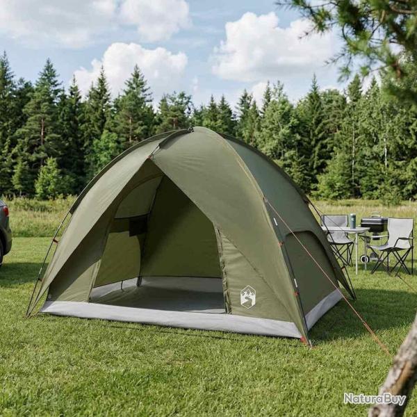 Tente de camping avec un abri imperm�able D�me Vert olive