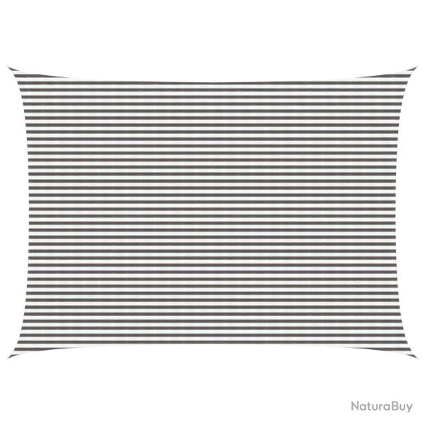 Voile d'ombre Gris clair et blanc 5 x 8 m HDPE