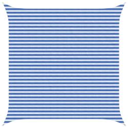 Voile d'ombre Bleu et Blanc 4,5 x 4,5 m HDPE