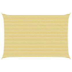 Voile d'ombre Jaune et blanc 4 x 5 m HDPE