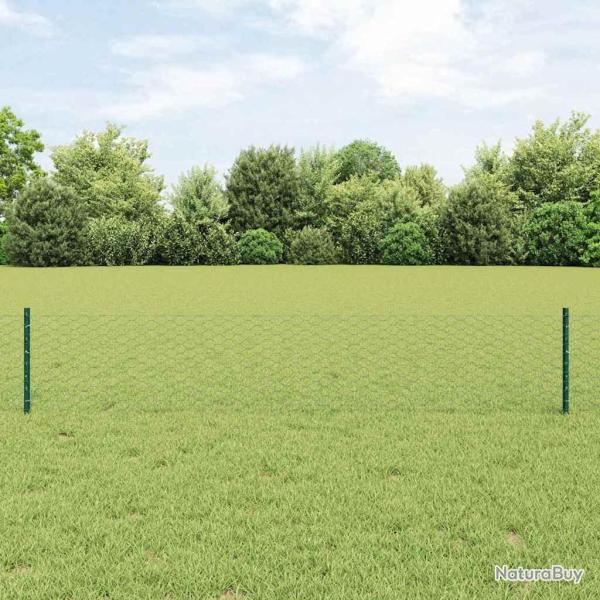 Cl�ture hexagonale avec poteau 10 x 0,4 m Vert Maille