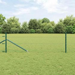 Cl&ocirc;ture hexagonale avec poteau 10 x 0,4 m Vert Maille