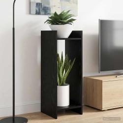 Support de Plante Ch&ecirc;ne Noir 30 x 30 x 80 cm Bois d'ing&eacute;nierie