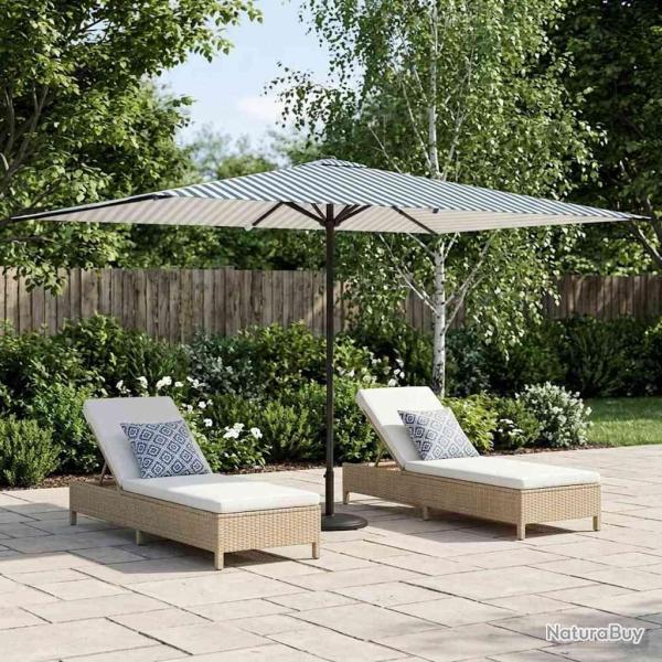 Parasol de jardin 200 x 300 cm Polyester Rectangulaire