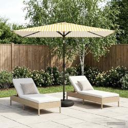 Parasol de jardin avec lumi&egrave;res LED et base 200 x 300 cm
