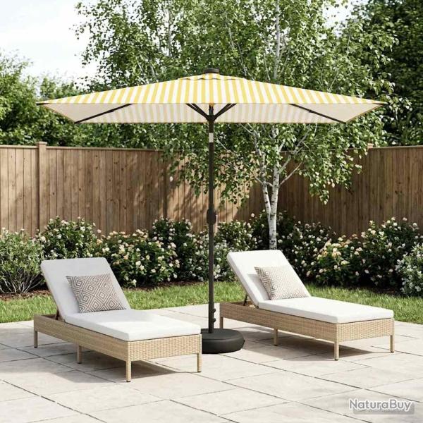 Parasol de jardin avec lumi�res LED et base 200 x 300 cm