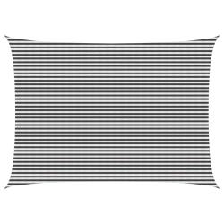 Voile d'ombre Anthracite et blanc 5 x 8 m HDPE
