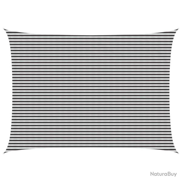 Voile d'ombre Anthracite et blanc 5 x 8 m HDPE