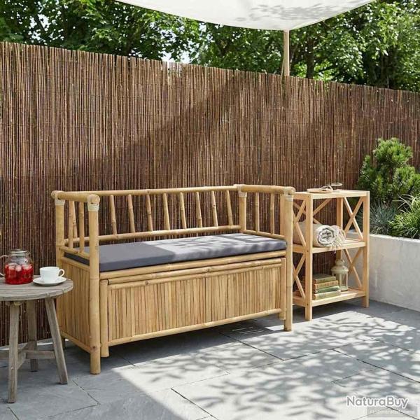 Banc de Rangement de Jardin 110 x 47 x 80 cm Bambou Naturel