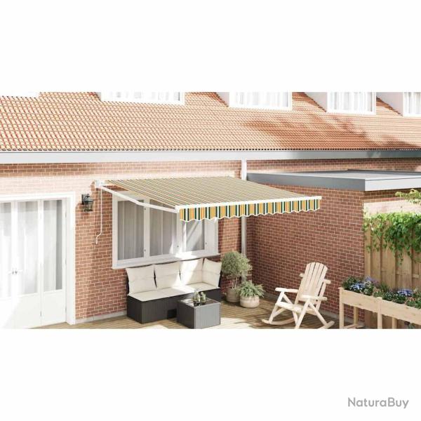 Auvent r�tractable Vert et jaune 300 x 250 x 165 cm
