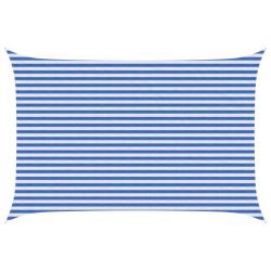 Voile d'ombre Bleu et Blanc 3 x 5 m HDPE