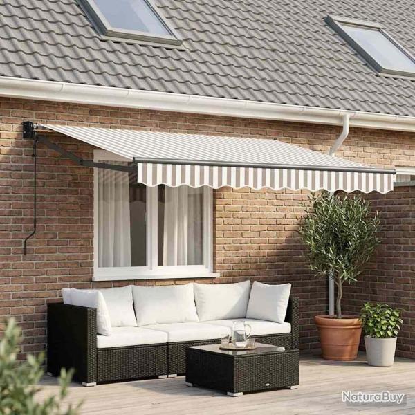 Auvent r�tractable Gris clair et blanc 3 x 2,5 m