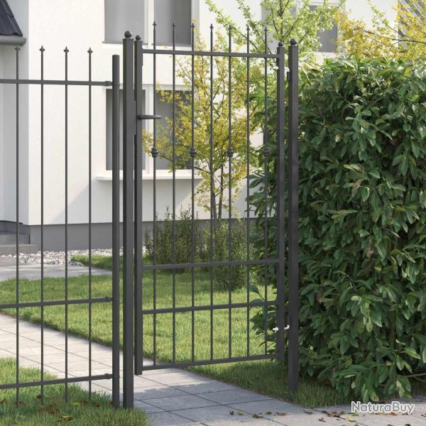 Porte de Cl�ture HORST 100 x 175 cm m�tal Noir Verrouillable