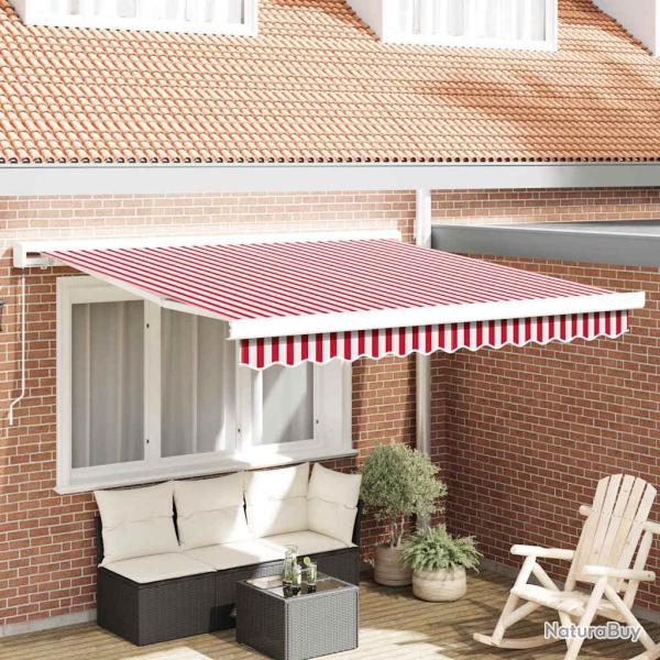 Auvent r�tractable Rouge et Blanc 300 x 250 cm
