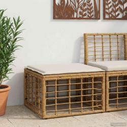 Pouf de Jardin Naturel polyrotin