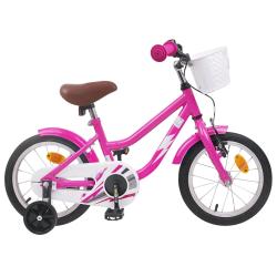 V&eacute;lo pour Enfants 14 Pouces pour les 3-5 ans Rose fonc&eacute;