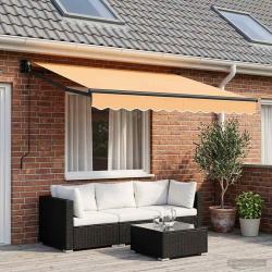 Auvent r&eacute;tractable Sable 3 x 2,5 m Polyester et m&eacute;tal