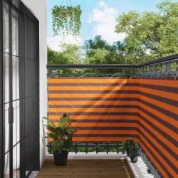 &Eacute;cran de balcon Orange et marron 110 x 700 cm Tissu Oxford