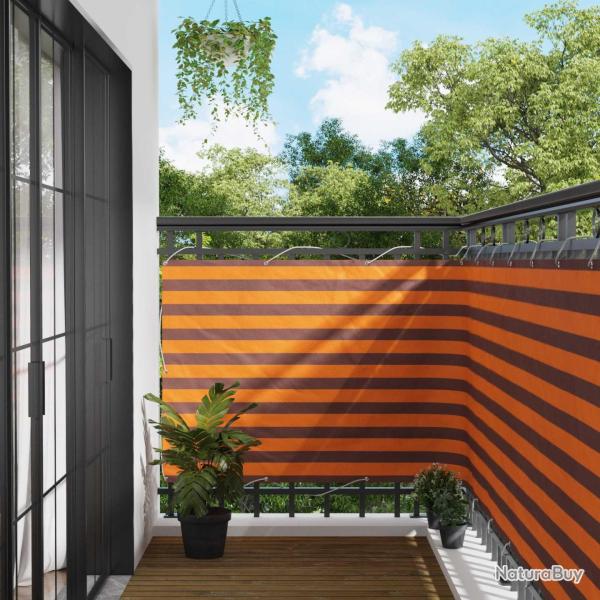 �cran de balcon Orange et marron 110 x 1000 cm Tissu Oxford