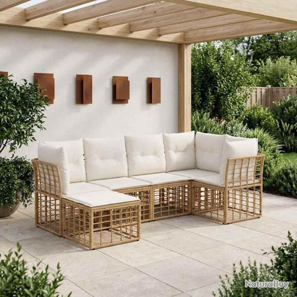 Ensemble de canap�s d'ext�rieur Naturel Polyester