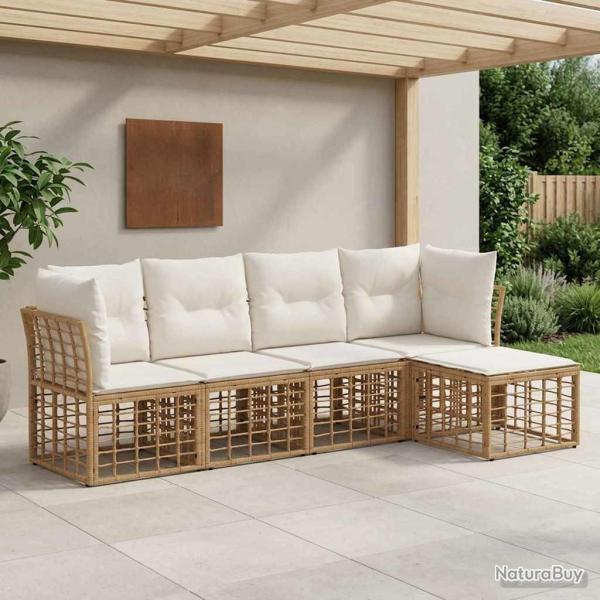 Ensemble de canap�s d'ext�rieur Naturel Polyester