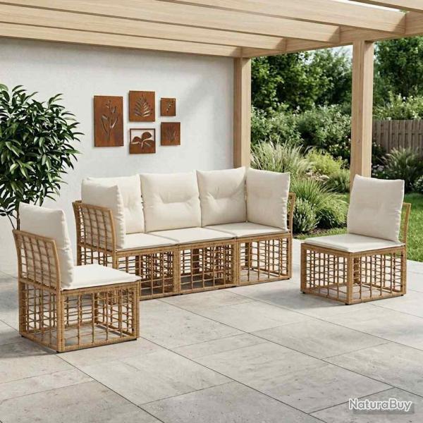 Ensemble de canap�s d'ext�rieur Naturel Polyester