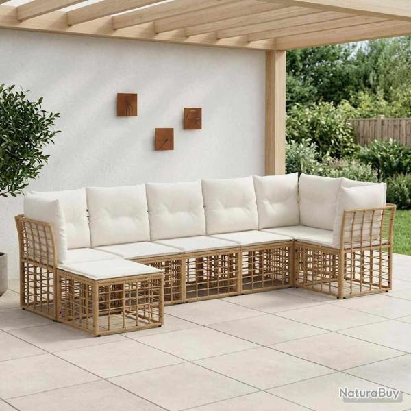 Ensemble de canap�s d'ext�rieur Naturel Polyester