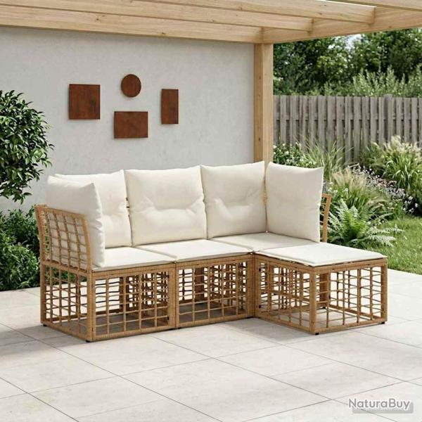 Ensemble de canap�s d'ext�rieur Naturel Polyester