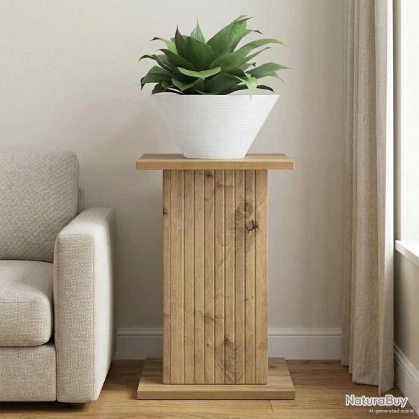 Support de Plante Ch�ne artisanal 30,5 x 30 x 43 cm