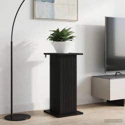 Support de Plante Noir 30,5 x 30 x 60,5 cm Bois d'ing&eacute;nierie