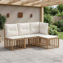 Ensemble de canap&eacute;s d'ext&eacute;rieur Naturel Polyester