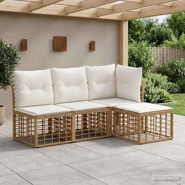Ensemble de canap�s d'ext�rieur Naturel Polyester