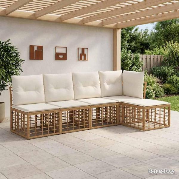 Ensemble de canap�s d'ext�rieur Naturel Polyester