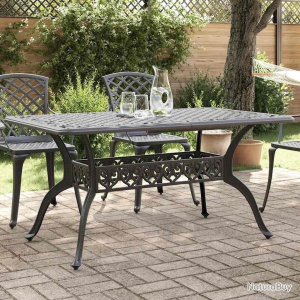 Table de jardin noir 150x90x72 cm aluminium coul�
