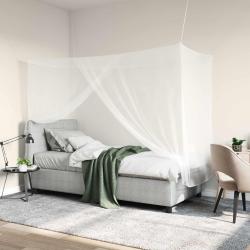Filet anti-moustiques pour lit 156 mailles 3 pcs Blanc