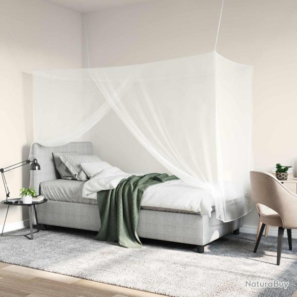 Filet anti-moustiques pour lit 156 mailles 3 pcs Blanc