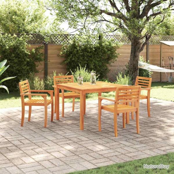 Ensemble de salle � manger pour jardin 5 pcs Marron