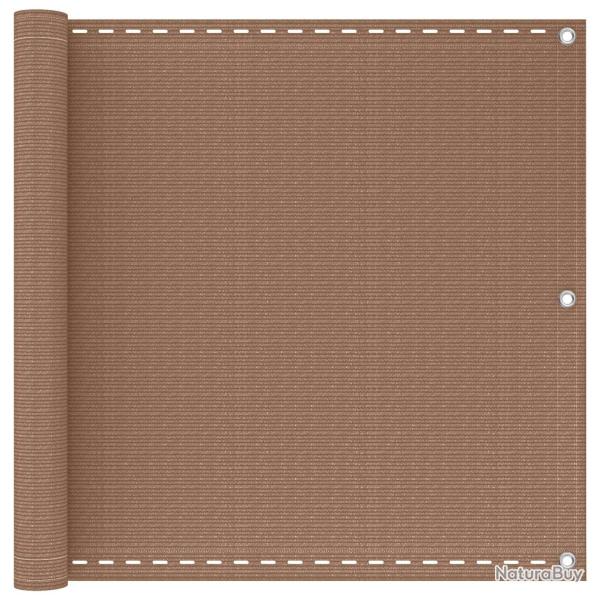 �cran de balcon Taupe 75 x 700 cm HDPE et Aluminium