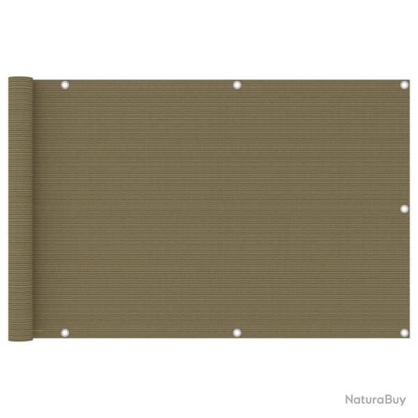 �cran de balcon Taupe 90x400 cm PEHD