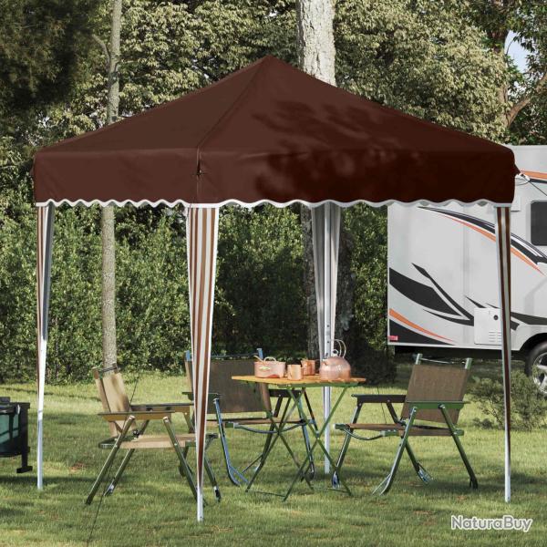 Tente de f�te pop-up 195 x 195 x 245 cm Marron Tissu Oxford