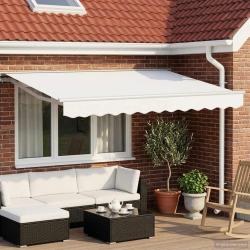 Auvent r&eacute;tractable &eacute;lectrique Blanc 3 x 2,5 m