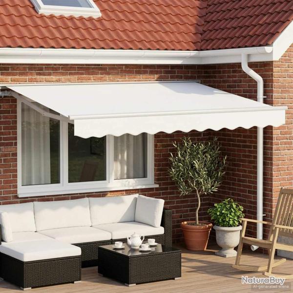 Auvent r�tractable �lectrique Blanc 3 x 2,5 m